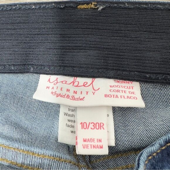 ISABEL‎ MATERNITY SKINNY BOOTCUT JEANS PANT 10/30R - Picture 7 of 9